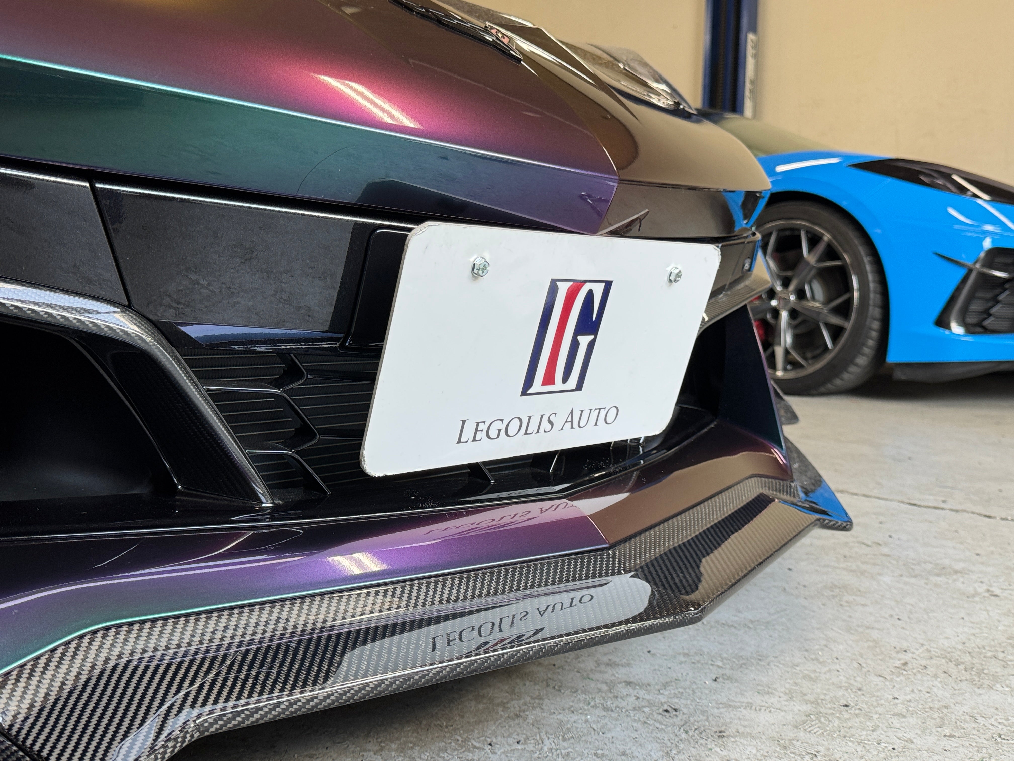 C8コルベットZ06専用ナンバーステー